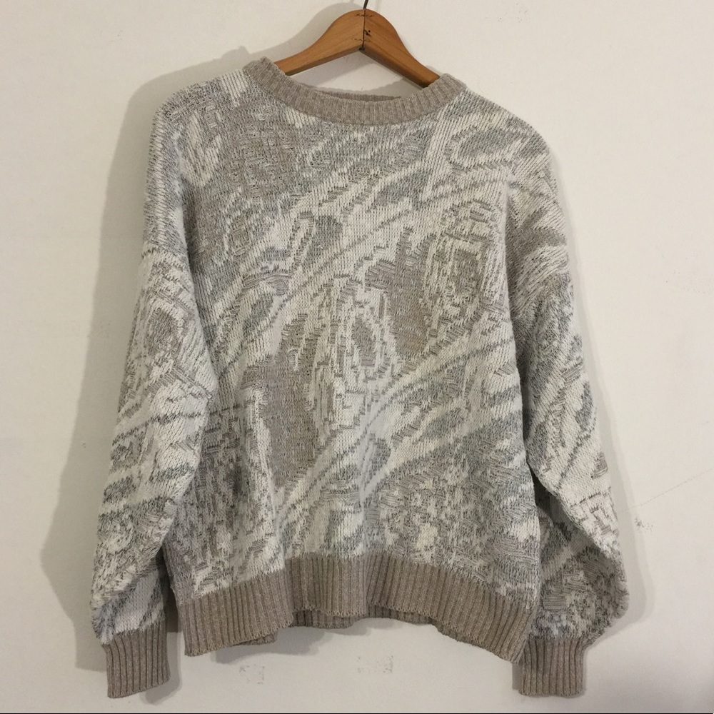 80’s Vintage Patterned Crewneck Sweater